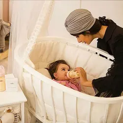 گهواره چوبی بیضی - فروشگاه اینترنتی کودک امروز