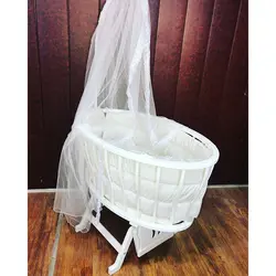 گهواره چوبی بیضی - فروشگاه اینترنتی کودک امروز