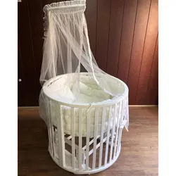 گهواره چوبی گرد - فروشگاه اینترنتی کودک امروز