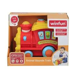 قطار کشیدنی موزیکال قرمز وین فان Winfun - فروشگاه اینترنتی کودک امروز