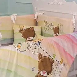 سرویس روتختی نوزاد هفت تکه طرح رنگین کمان - فروشگاه اینترنتی کودک امروز