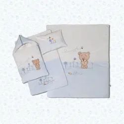 ست کامل اتاق خواب نوزاد طرح خرس و زنبور گلدوزی