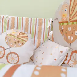 سرویس روتختی نوزاد هفت تکه طرح کالسکه - فروشگاه اینترنتی کودک امروز