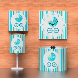 سرویس روتختی نوزاد هفت تکه طرح کالسکه - فروشگاه اینترنتی کودک امروز