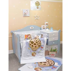 سرویس روتختی نوزاد هفت تکه طرح زرافه و بالن - فروشگاه اینترنتی کودک امروز