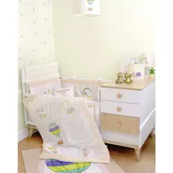 سرویس روتختی نوزاد هفت تکه طرح زرافه و بالن - فروشگاه اینترنتی کودک امروز