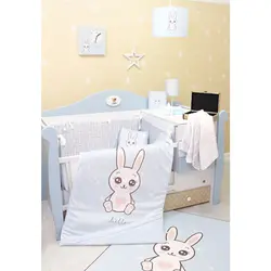 سرویس روتختی نوزاد هفت تکه طرح خرگوش لوس - فروشگاه اینترنتی کودک امروز