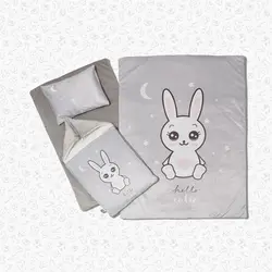 سرویس روتختی نوزاد هفت تکه طرح خرگوش لوس - فروشگاه اینترنتی کودک امروز