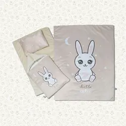 سرویس روتختی نوزاد هفت تکه طرح خرگوش لوس - فروشگاه اینترنتی کودک امروز