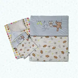 سرویس روتختی نوزاد هفت تکه طرح تدی - فروشگاه اینترنتی کودک امروز