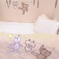 سرویس روتختی نوزاد هفت تکه طرح تدی - فروشگاه اینترنتی کودک امروز