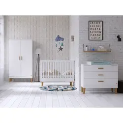 سرویس تخت و کمد نوزاد مدرن مدل لانژ Lounge - فروشگاه اینترنتی کودک امروز