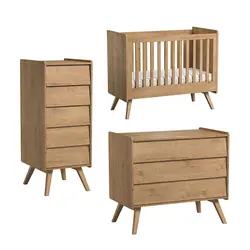 سرویس تخت و کمد نوزاد مدل وینتیج Vintage - فروشگاه اینترنتی کودک امروز