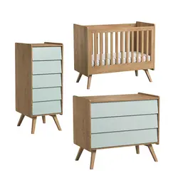 سرویس تخت و کمد نوزاد مدل وینتیج Vintage - فروشگاه اینترنتی کودک امروز