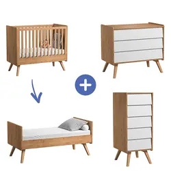 سرویس تخت و کمد نوزاد مدل وینتیج Vintage - فروشگاه اینترنتی کودک امروز