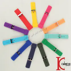 بند ساعت سیلیکونی رنگی سایز 22
