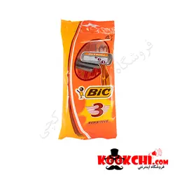 خودتراش سه لبه بیک مدل SENSITIVE بسته 4 عددی