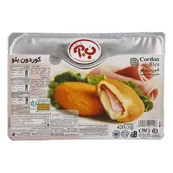 کوردون بلو 75% گوشت مرغ و ژامبون ب.آ 420 گرمی 6260859001298