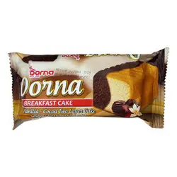 کیک صبحانه دولایه وانیلی کاکائویی درنا ۱۲۰ گرمی ۶۲۶۰۰۲۲۸۵۲۳۸۲