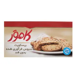 بیسکویت با سبوس فرآوری شده بدون قند کامور مقدار ۱۷۰ گرم ۶۲۶۰۱۱۸۵۰۰۲۹۶