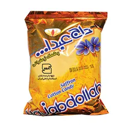 پشمک زعفرانی حاج عبدالله مقدار ۳۵۰ گرم ۶۲۶۰۲۹۰۰۷۰۵۸۷