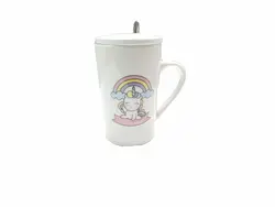ماگ قاشق دار درب دار اسب تک شاخ
