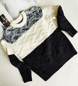 بلوز بافت سه رنگ