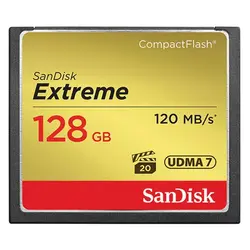 کارت حافظه SanDisk CF Extreme 128GB 120 (MB/s) 800X
