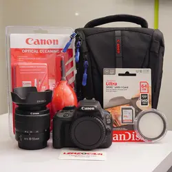 دوربین دست دوم کانن مدل Canon 100D + 18-55 - فروشگاه اینترنتی لنزوکم