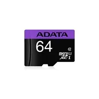 کارت حافظه‌ microSDXC ای دیتا مدل Adata premier کلاس 10 استاندارد UHS-I U1 سرعت 80 MBps ظرفیت 64 گیگابایت به همراه آداپتور SD