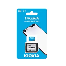 کارت حافظه‌ microSD کیوکسیا مدل KIOXIA 128GB کلاس 10 استاندارد UHS-I U1 سرعت 100 MBps ظرفیت 128 گیگابایت به همراه آداپتور SD