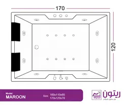 وان حمام ریتون مدل مارون سایز 160*110*65