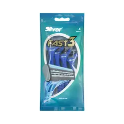 خودتراش چندبار مصرف سیلور SILVER مدل Fast3 بسته 4 عددی