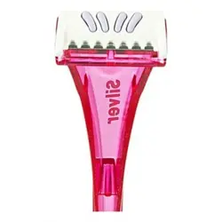 تیغ اصلاح چند بار مصرف تک لبه سیلور SILVER مدل بيکينی (زیر مایو) B'kini مجموعه 3 عددی