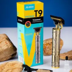 ماشین اصلاح سر، صورت و بدن آر ویهان R.VIHAN سری وینتیج Vintage مدل T9 تمام فلز