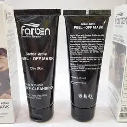 ماسک زغال فاربن farben مدل پیل آف Peel-Off حجم 75 میلی لیتر