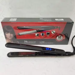 اتو مو سورکر SURKER مدل SK-958 با صفحه تمام تیتانیومی با زیره سرامیکی مخصوص کراتین