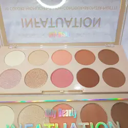 پالت هایلایتر، رژگونه، کانتور و برنزر آنلی بیوتی ONLY BEAUTY مدل اینفتویشن infatuation