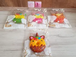 فیس واش اسپونگ SPONGE مدل اسکویشی دونات یونیکورن