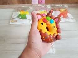 فیس واش اسپونگ SPONGE مدل اسکویشی دونات یونیکورن