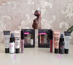 پک محشر هایلایتر پرایمر اسپری فیکس و رژ لب نیکس NYX