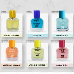 عطر جیبی نایس NICE مدل شیشه مربعی حجم 35 میلی لیتر