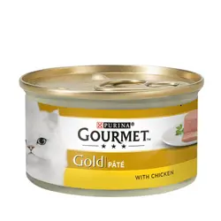 کنسرو گربه پته با طعم مرغ گورمت – Gourmet Gold Chicken Pate