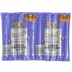 استیک مدادی گربه طعم بره و بوقلمون کچت ۱۰ عددی – Cachet Cat Sticks Lamb and Turkey 10 Sticks