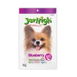 تشویقی جرهای سگ با طعم بلوبری – JerHigh Dog Treats Blueberry Real Chicken