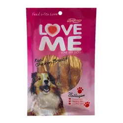 تشویقی سگ لاو می سینه مرغ و هویج – Love Me real chicken breast And Collagen