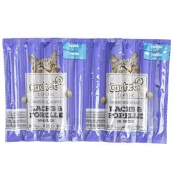 استیک مدادی گربه طعم سالمون و قزل آلا کچت ۱۰ عددی – Cachet Cat Sticks Salmon and Forelle 10Sticks