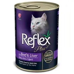 کنسرو گربه رفلکس پلاس با طعم گوشت گوساله و جگر - Reflex Plus Beef And Liver Canned
