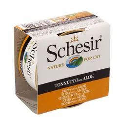 کنسرو ۸۵ گرمی گربه ماهی تن و آلوورا شسیر – Schesir Tuna With Aloe