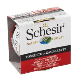 کنسرو گربه ماهی تن و میگو شسیر – Schesir Tuna With Shrimps